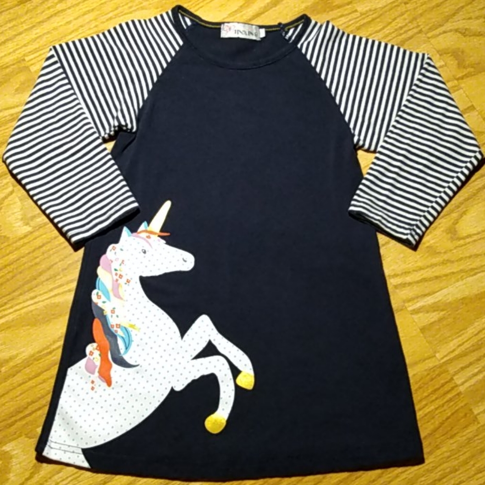 Jinxing (3T/4S) Navy Unicorn Dress